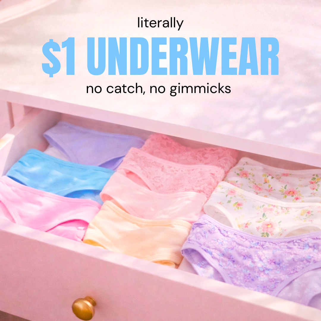 Knotty Facebook ad: $1 Undies Sale
