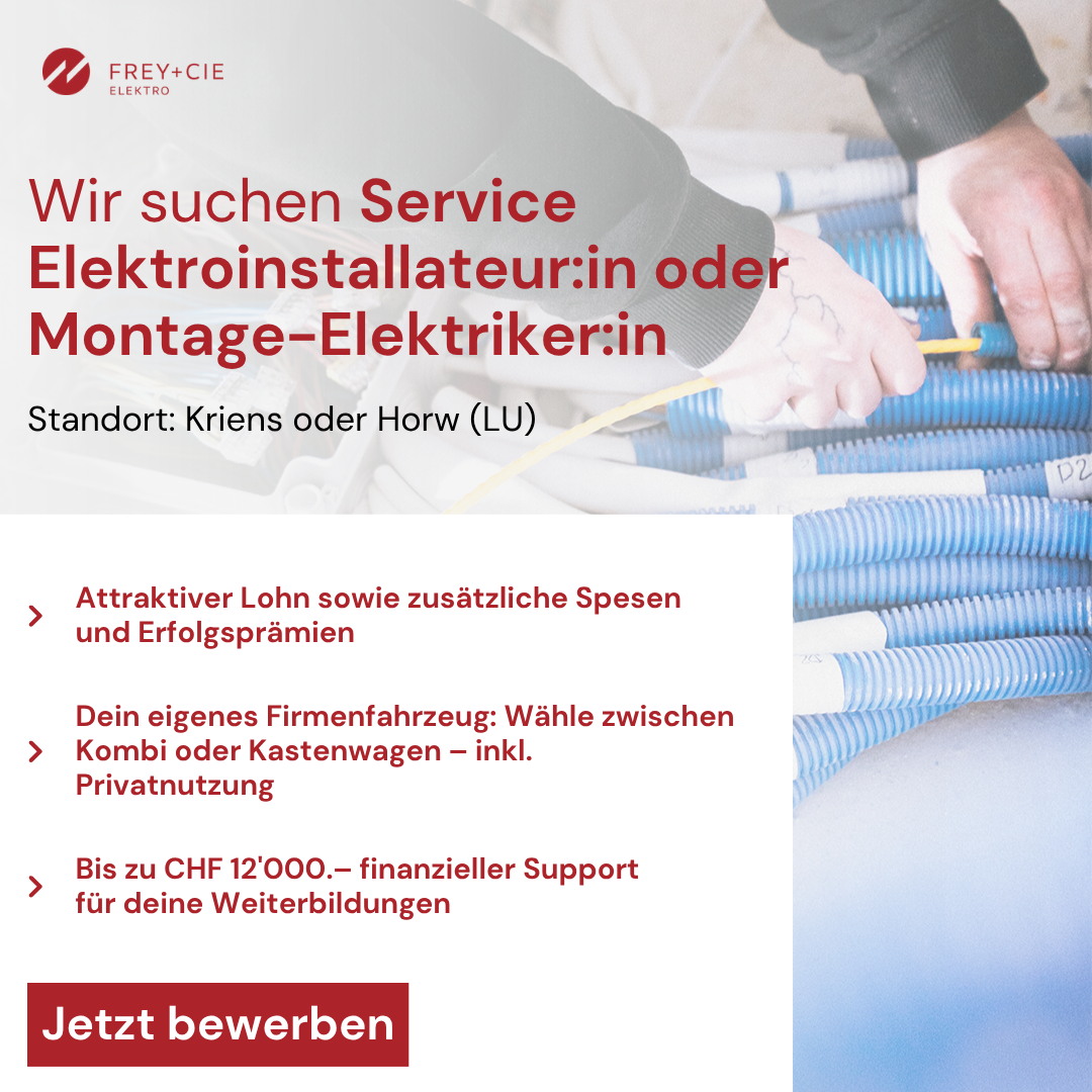 Frey + Cie Elektro AG Facebook ad from Jun 3, 2026