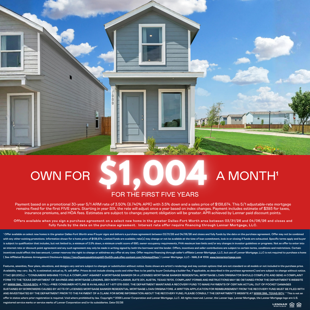Lennar Dallas - Fort Worth Facebook ad