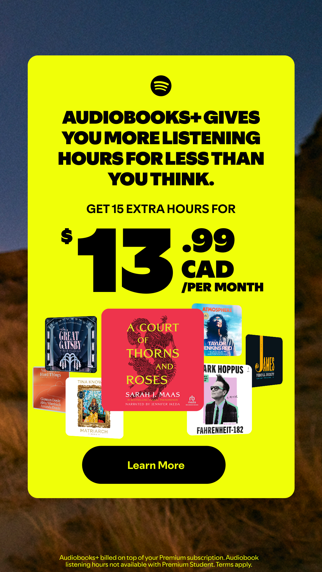 Spotify Facebook ad
