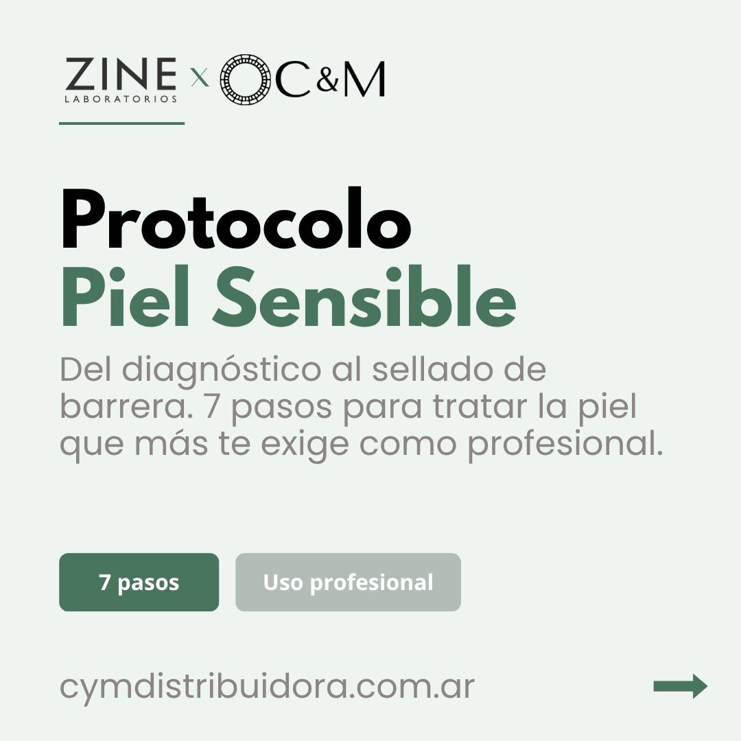 C&M Distribuidora Facebook ad: Protocolo Piel Sensible · Zine Laboratorios