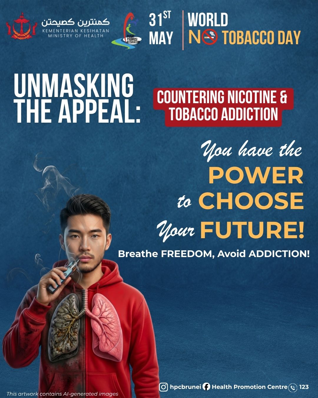 Health Promotion Centre Facebook ad: The tobacco and vape industry sells the appeal.