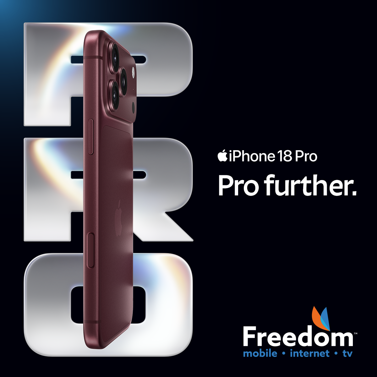 Freedom Mobile Facebook ad: Get yours today.