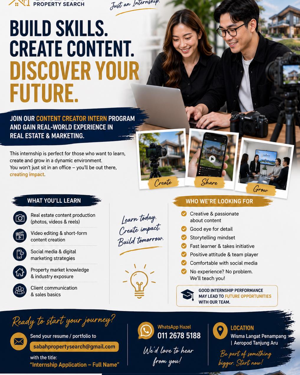 PropNex Malaysia - Hazel Chan Associates Facebook ad: Looking for more than just an internship?