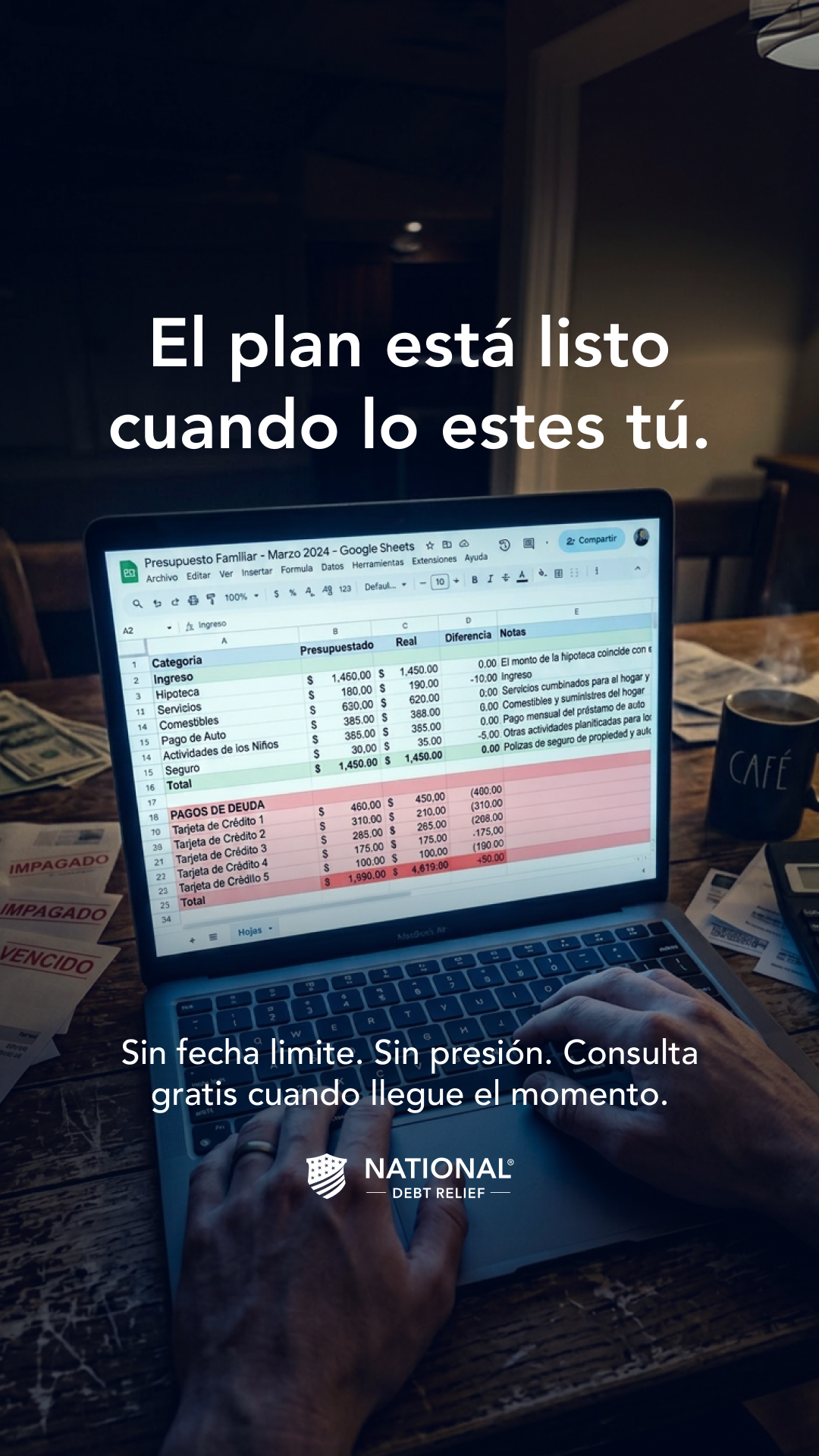 National Debt Relief Facebook ad