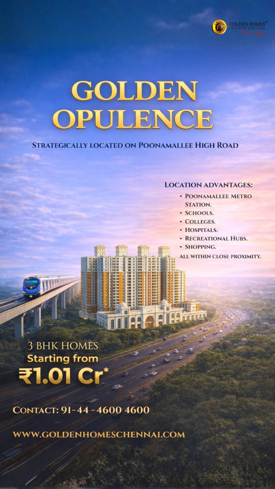 Golden Homes Pvt Ltd. Facebook ad from Jun 11, 2026
