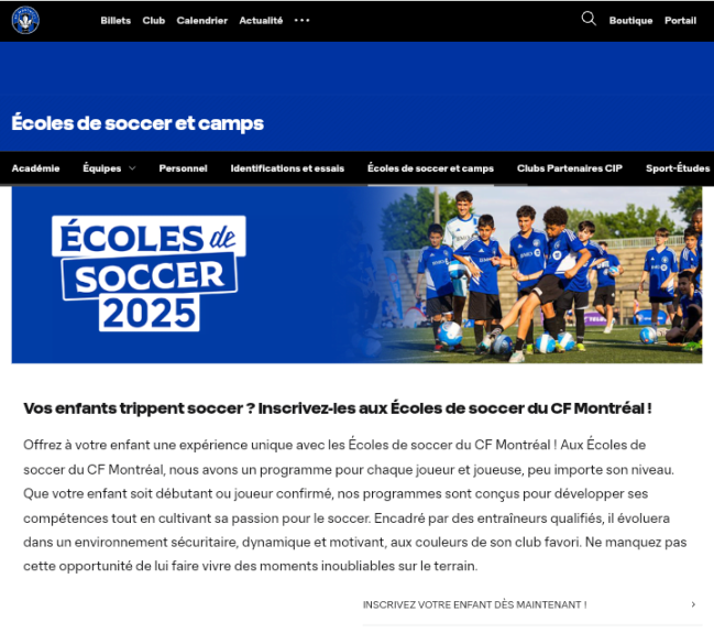 C.F.M Facebook ad: ACADEMIE