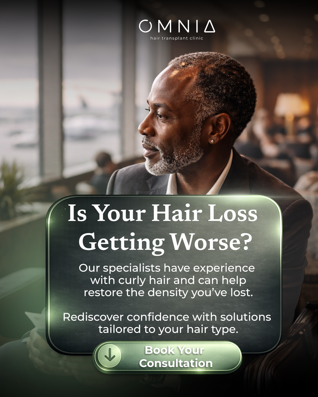 Omnia Hair Transplant Clinic Facebook ad