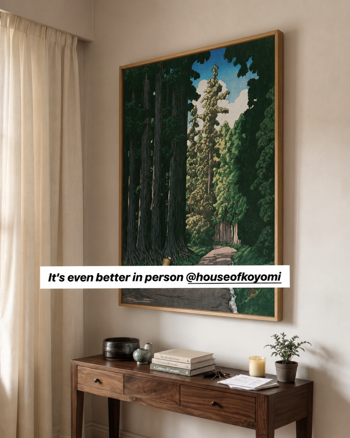 House of koyomi Facebook ad: Japanese calm, made for your home.