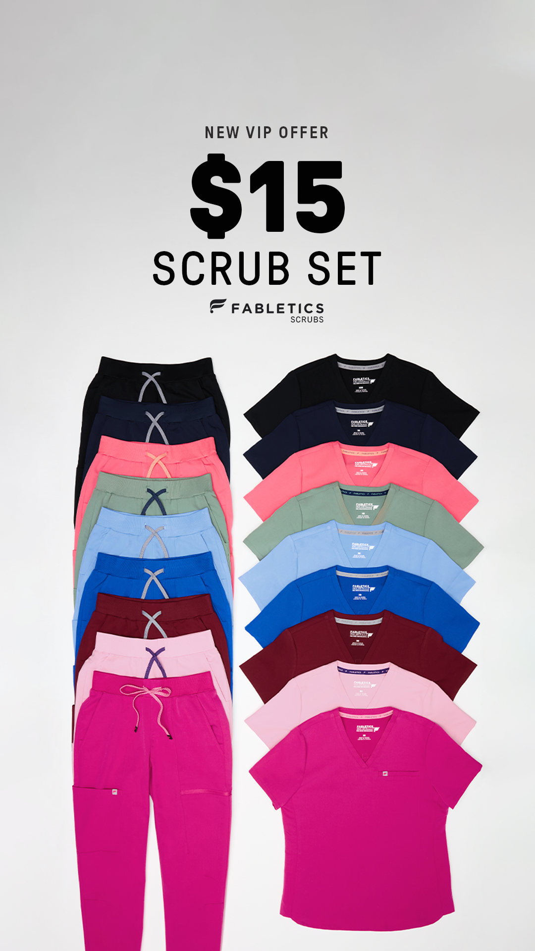 Fabletics Scrubs Facebook ad