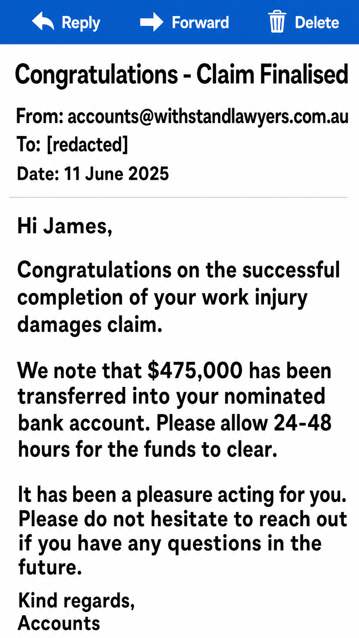 Withstand Lawyers Facebook ad from Aug 9, 2026