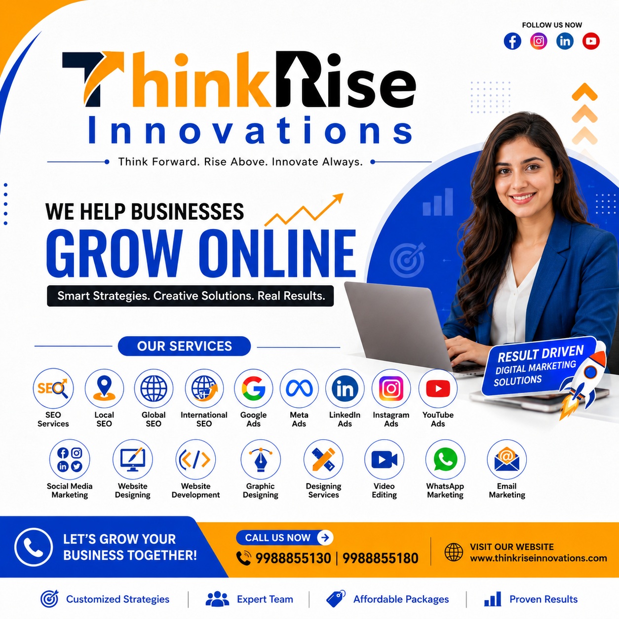 ThinkRise Innovations Facebook ad: ๐๐ฏ๐๐ซ๐ฒ๐ญ๐ก๐ข๐ง๐ ๐๐จ๐ฎ๐ซ ๐๐ฎ๐ฌ๐ข๐ง๐๐ฌ๐ฌ ๐๐๐๐๐ฌโฆ