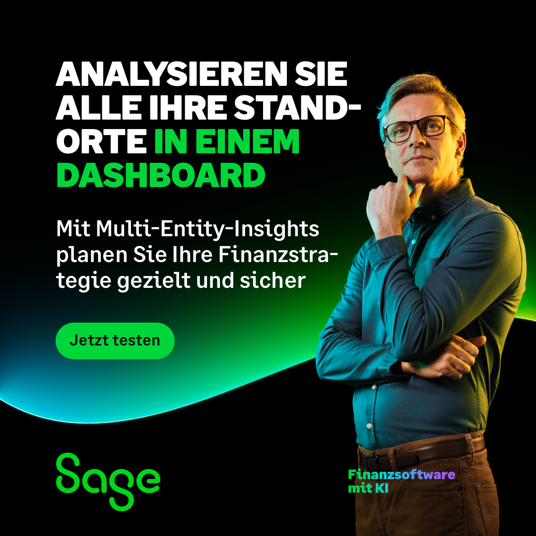 Sage Facebook ad: Jetzt 60 % effizientere Finanzprozesse