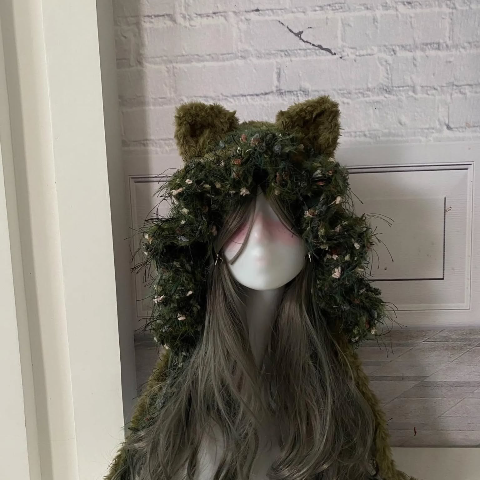 StellarPride Facebook ad: 60% OFF TODAY;Handmade Moss Green Cat Ear Hood