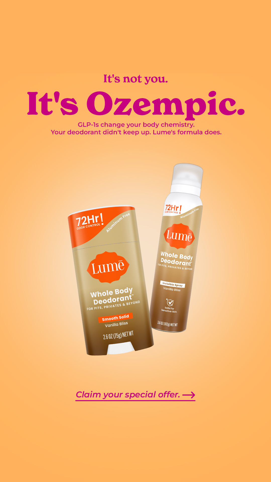 Lume Deodorant Facebook ad