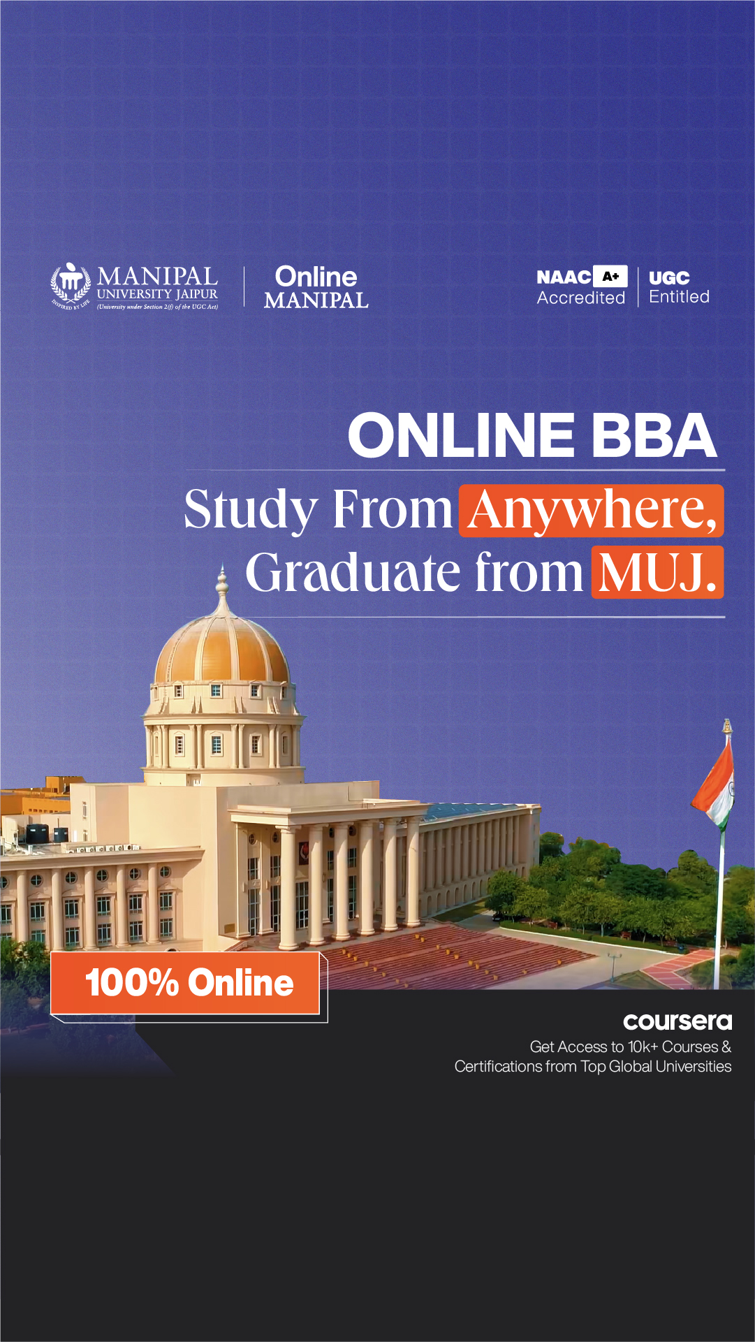 Manipal University Jaipur Online Facebook ad