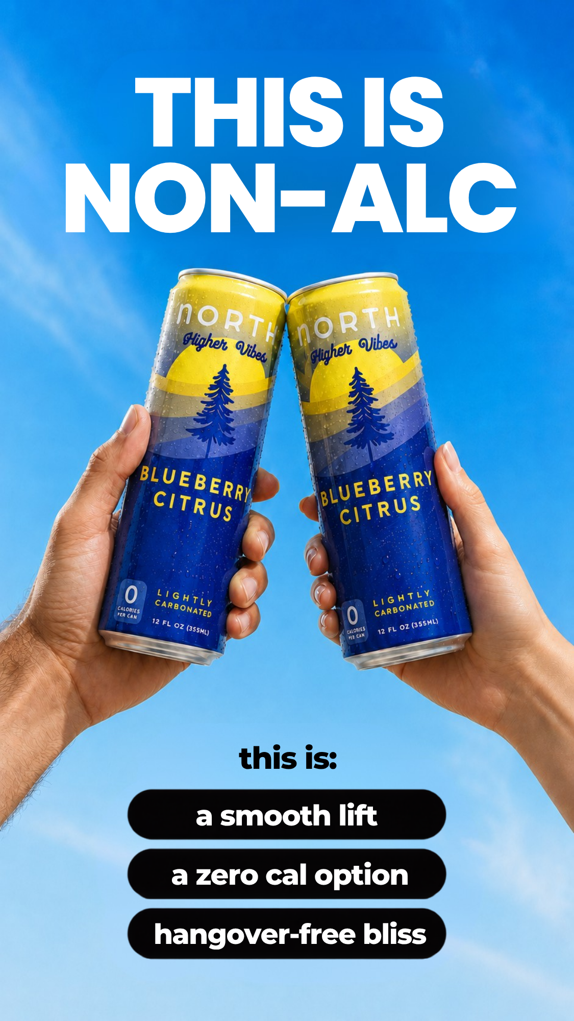 North Canna Co. Bevs Facebook ad: Non-Alc With A Buzz 30% Off Now!