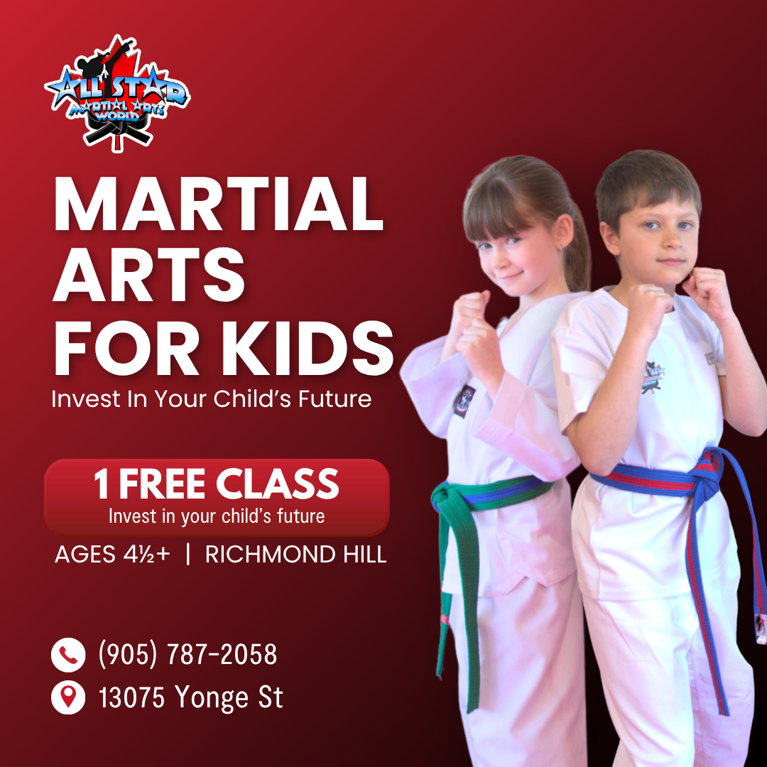 All Star Martial Arts Richmond Hill Facebook ad: Kids Martial Arts (Ages 4.5+) | Free Trial Pass