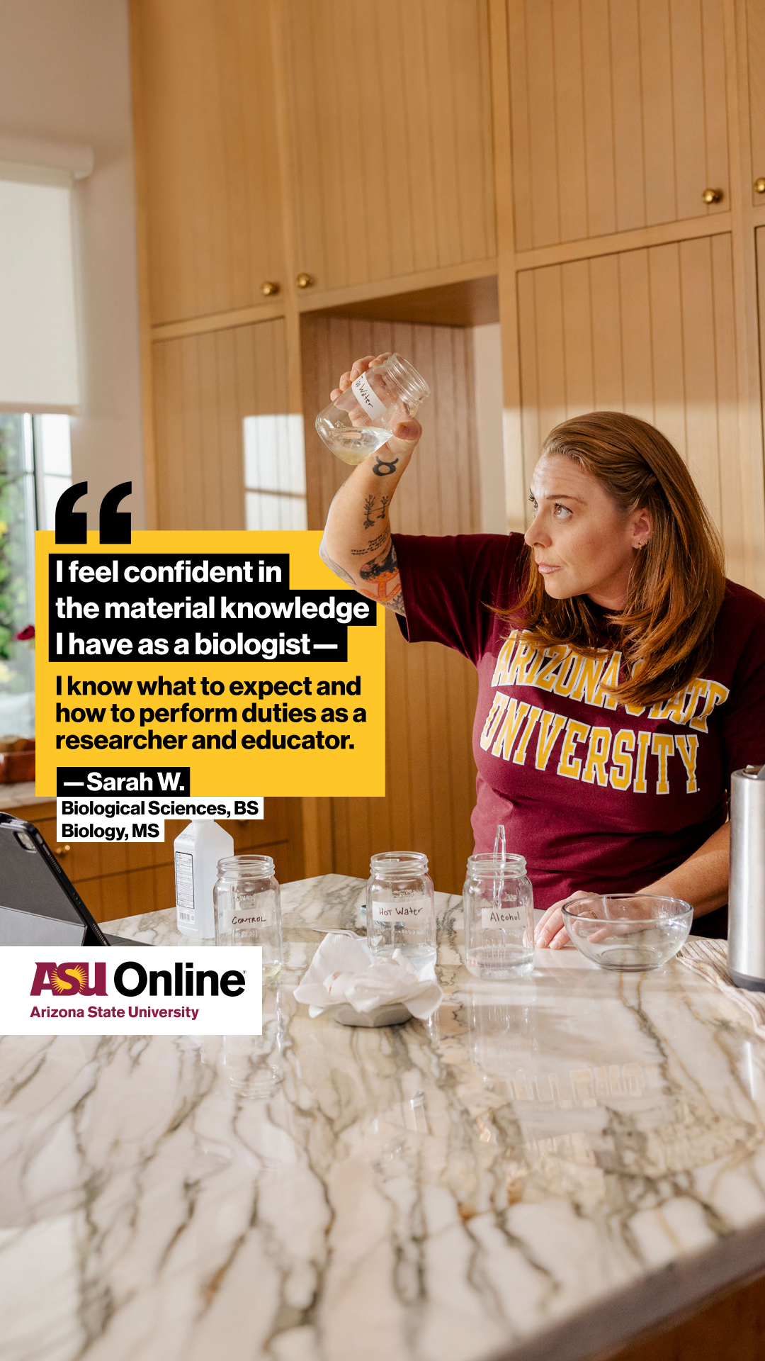 ASU Online Facebook ad