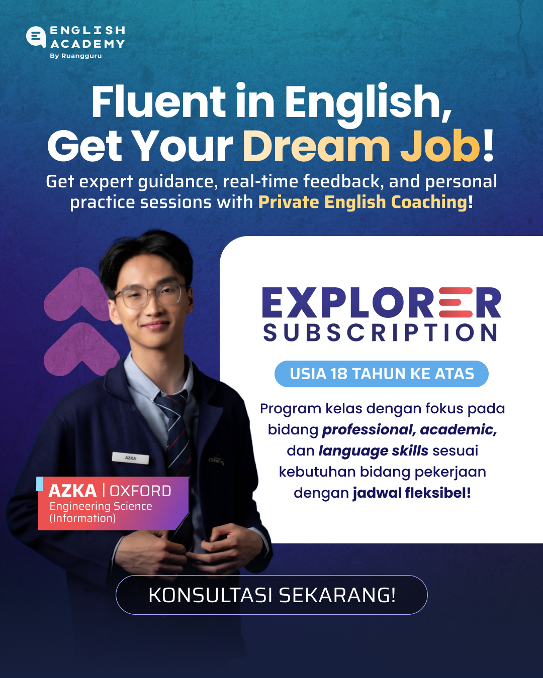 English Academy Facebook ad
