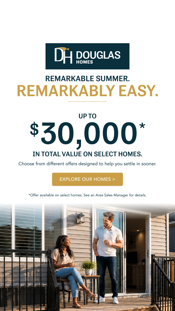 Douglas Homes Ltd. Facebook ad from Jul 15, 2026