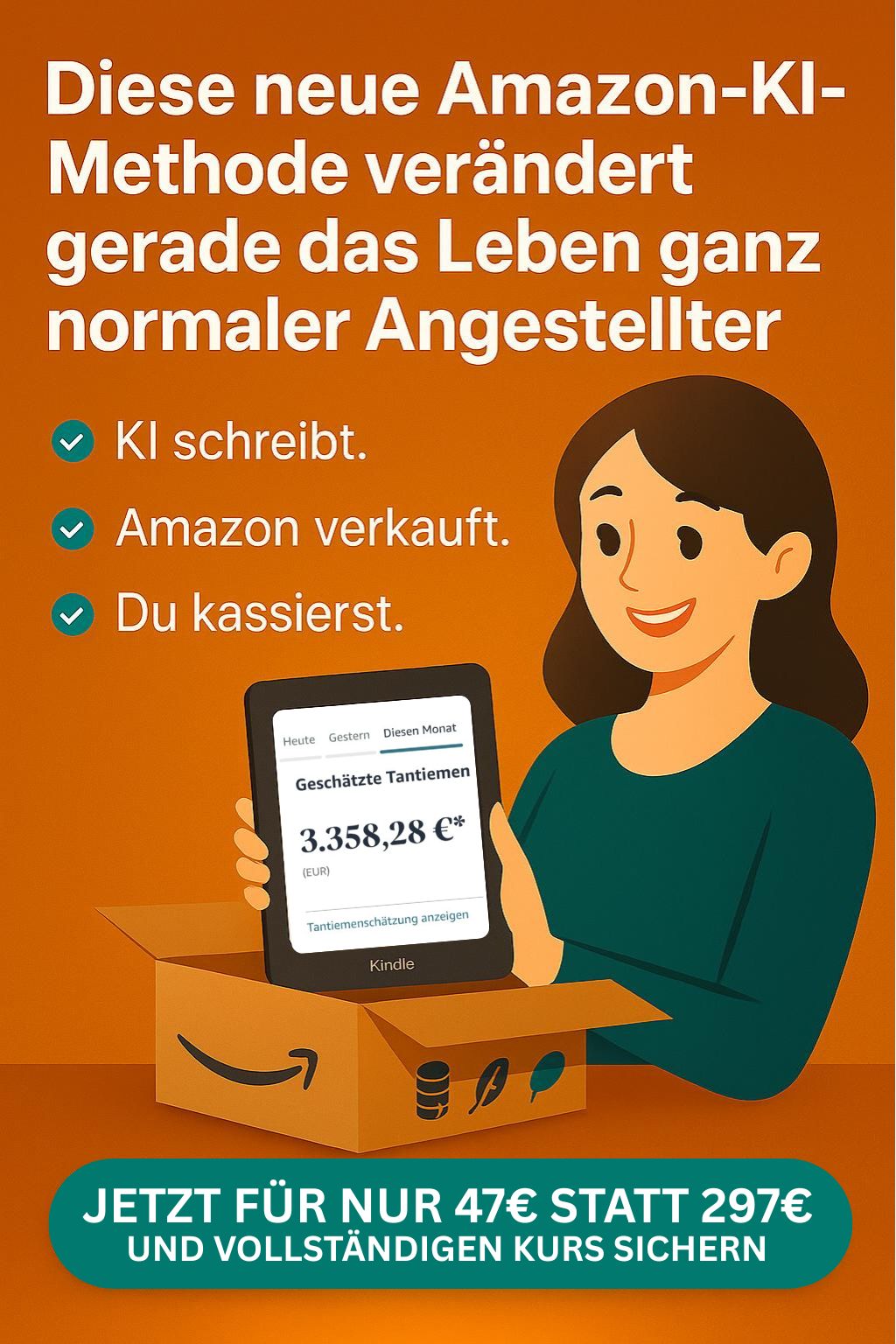 Cedric Mattig KDP Facebook ad: Zweites Standbein mit K.I Büchern aufbauen