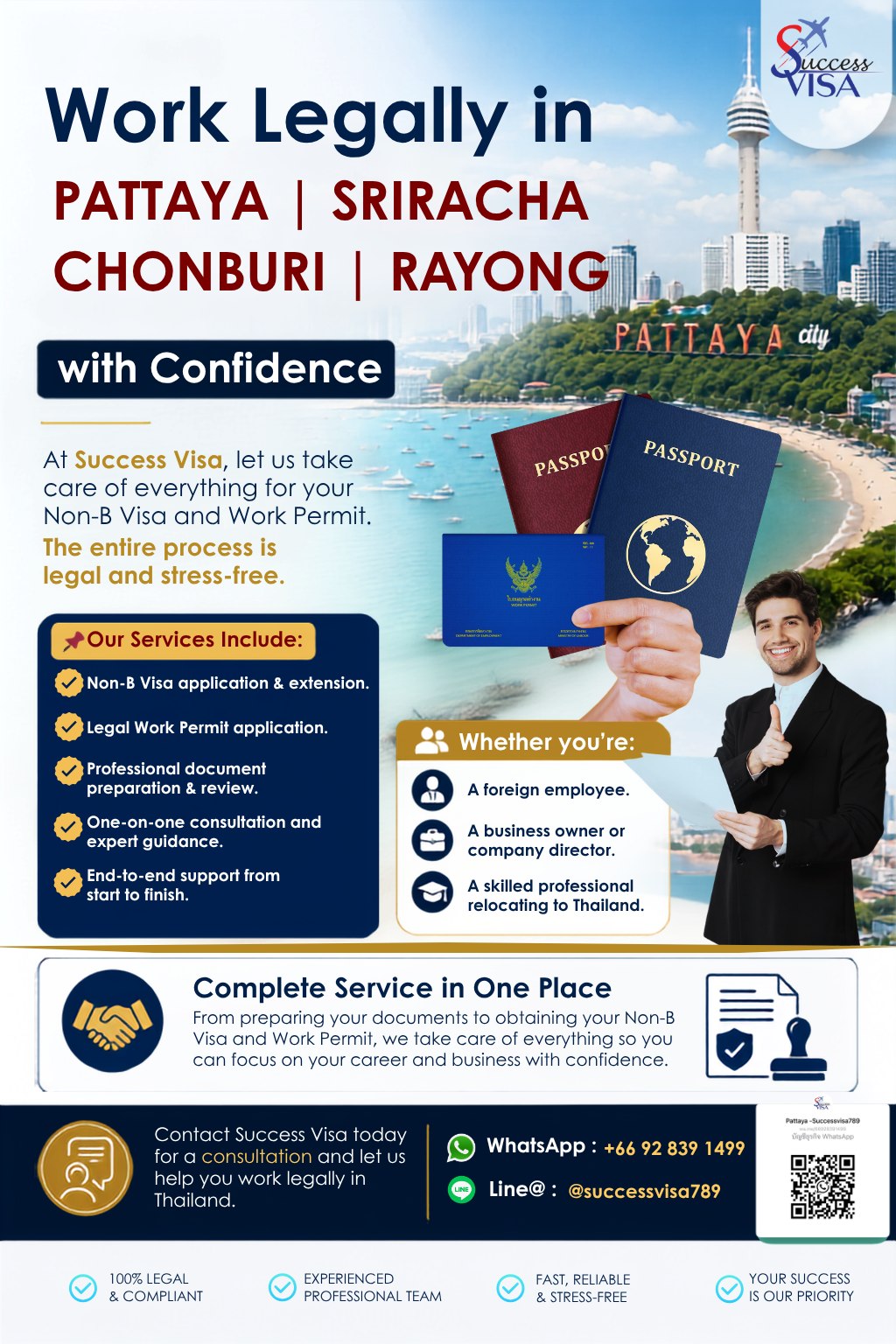 Success Visa-Pattaya: Retirement Visa-วีซ่าไทยให้ต่างชาติ Facebook ad: Work Legally in Pattaya | Sriracha | Chonburi…