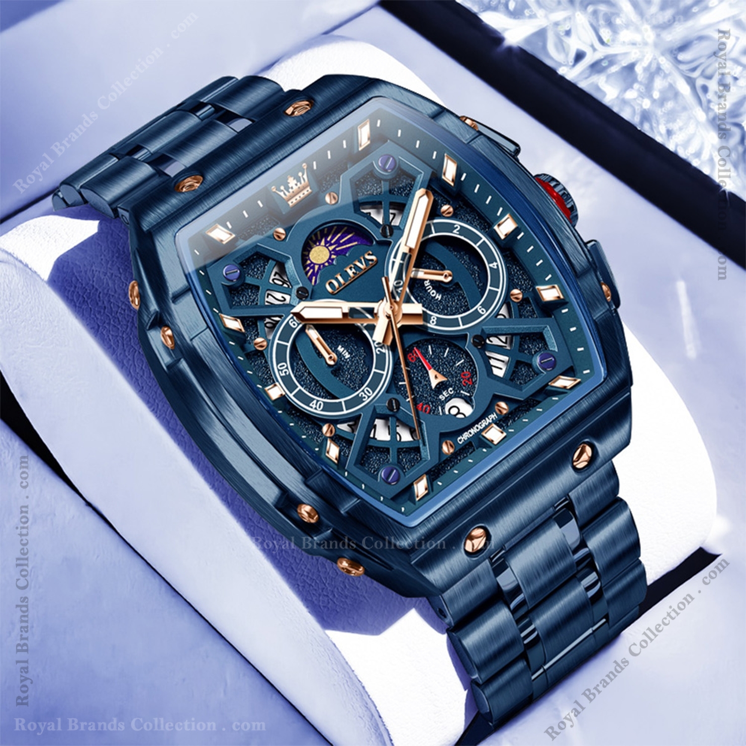 Royal brands collection Facebook ad: Advance Olevs Moon Phase Watch