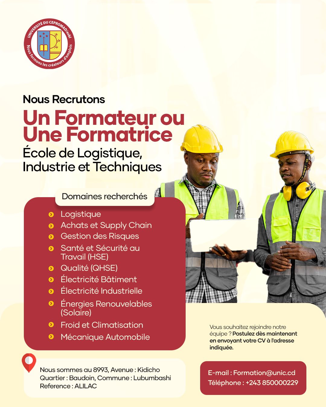 UNIC - Universite du Cepromad Facebook ad