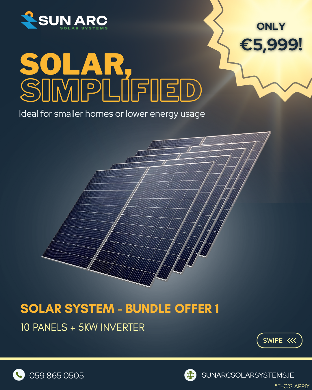 Sun Arc Solar Systems Facebook ad: Take advantage of our latest Solar Bundle Offers…