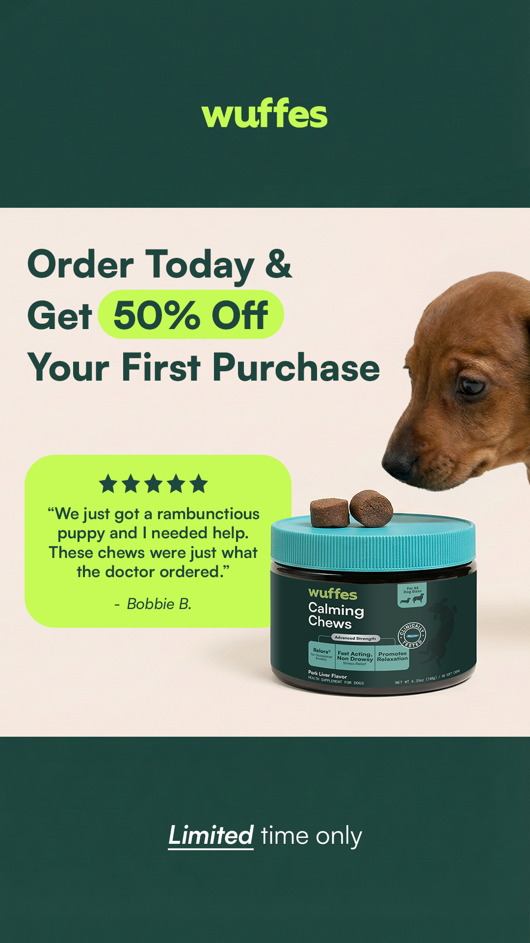 Wuffes Facebook ad