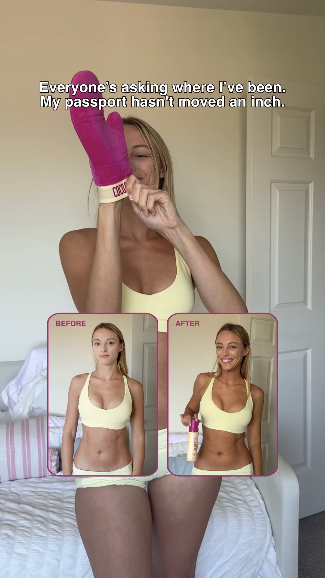 Coco & Eve Facebook ad: Streaky self-tanner? Don't know her.