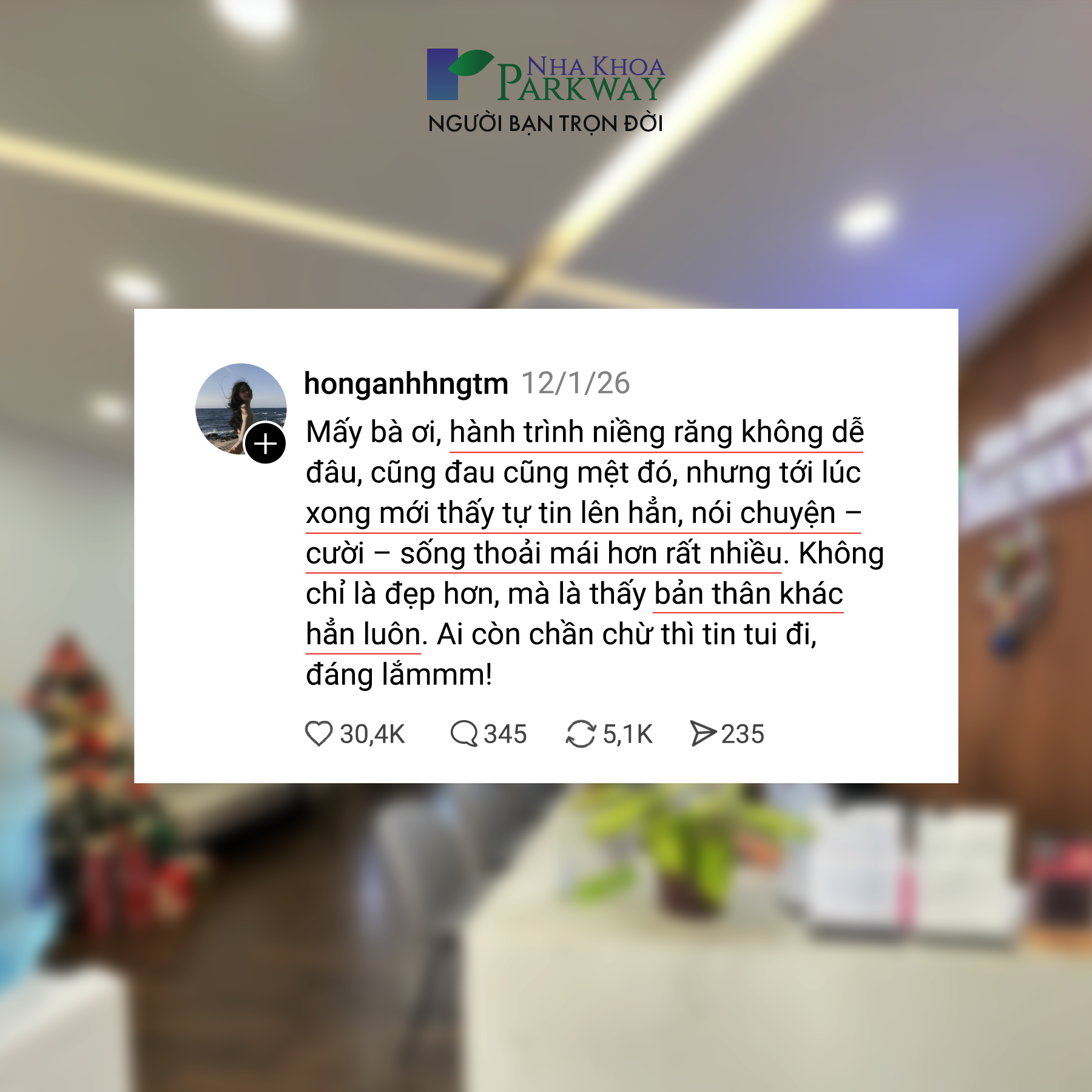 Nha khoa Parkway Facebook ad: ĐẶT LỊCH KHÁM MIỄN PHÍ NGAY
