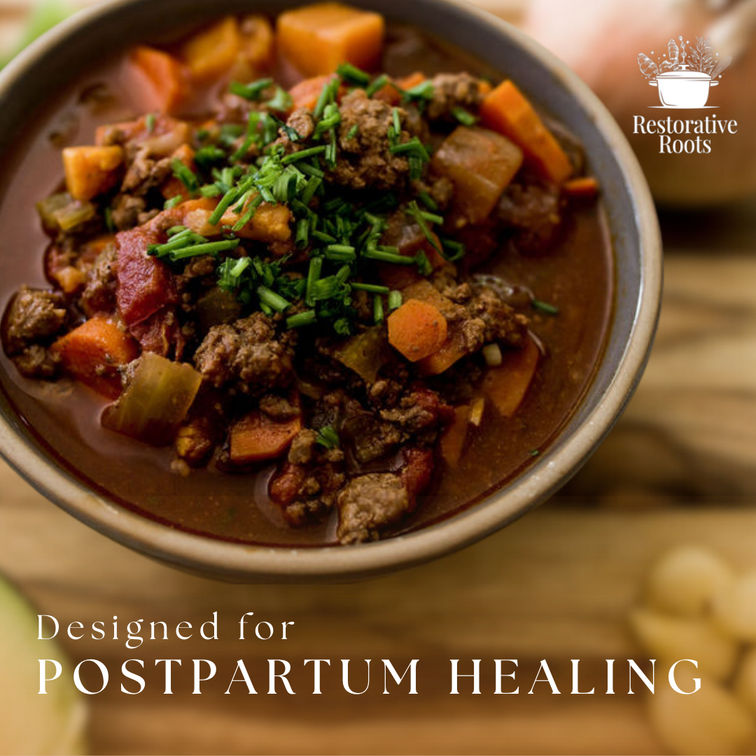 Restorative Roots Facebook ad: Healing starts with nourishment.