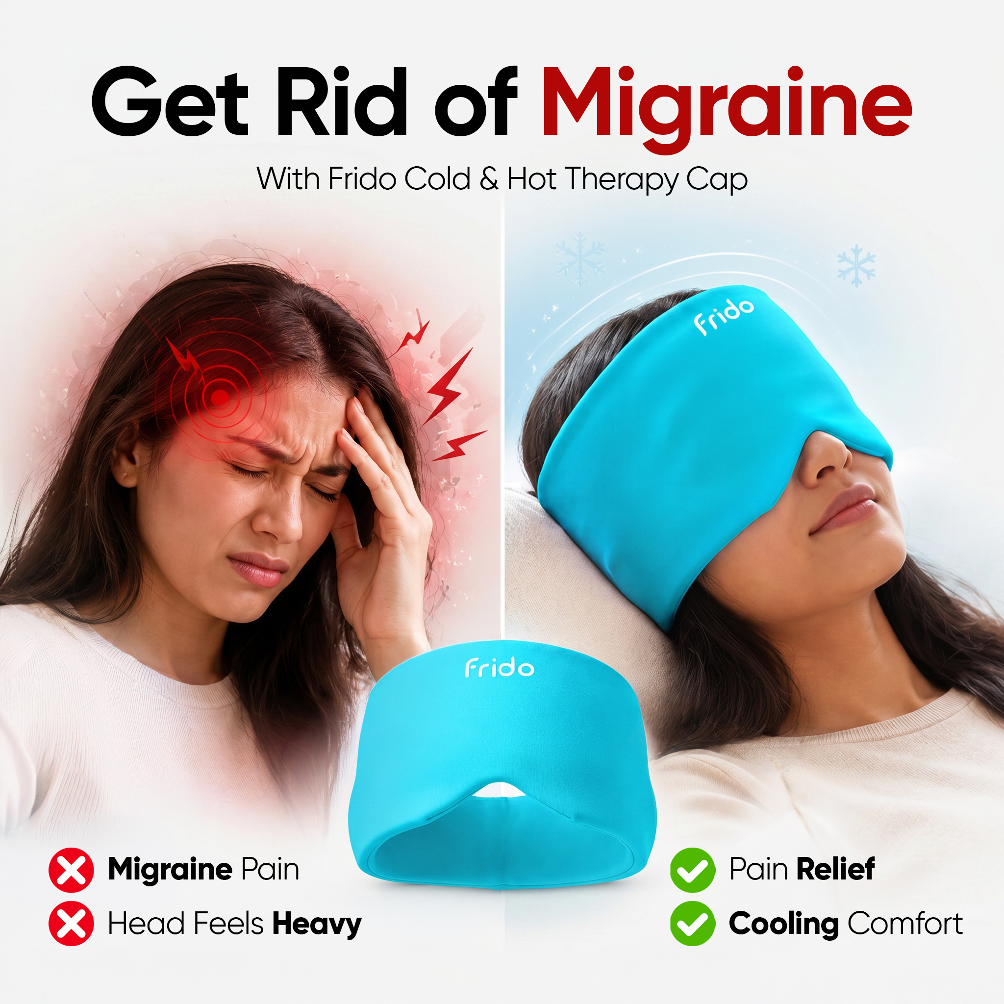 Frido India Facebook ad: Put Your Migraine on DND Mode