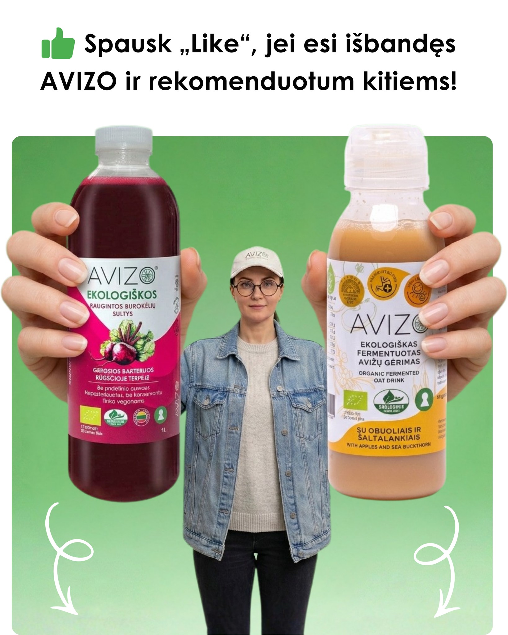 AVIZO Probiotics Facebook ad: Fermentuoti Gėrimai, Natūralus Pasirinkimas Sveikatai
