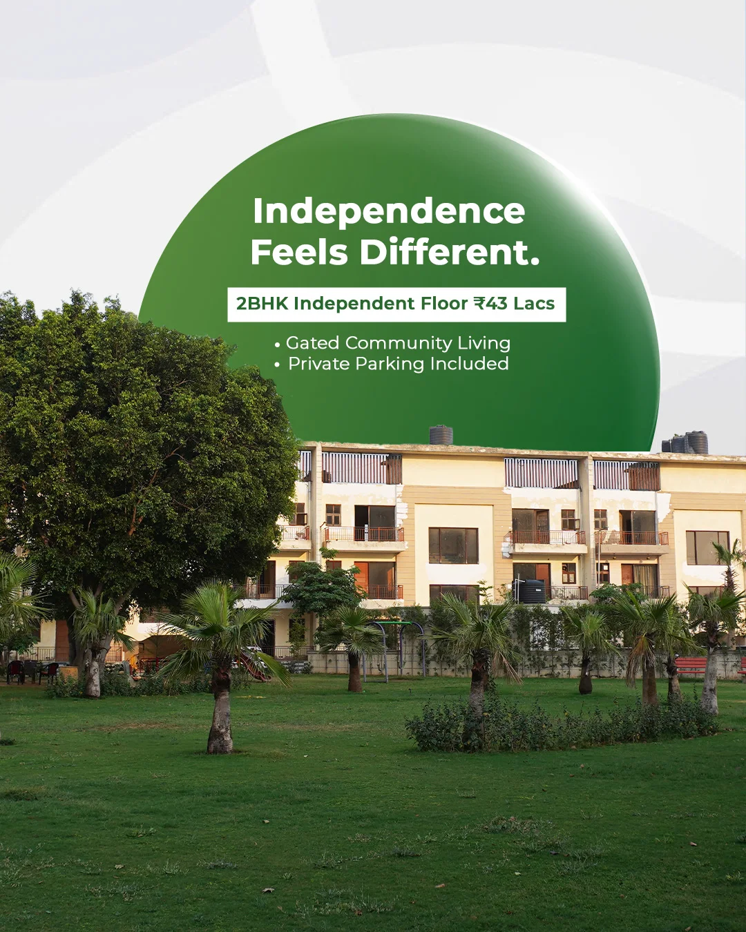 Krish Harmony Bhiwadi Facebook ad: Independence feels different here.