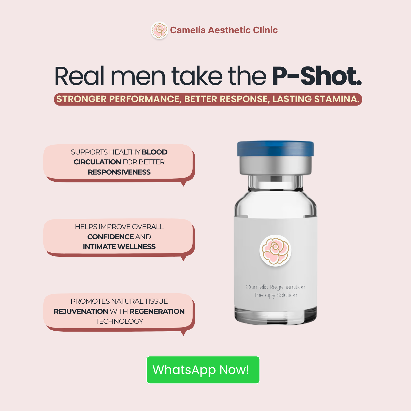 Klinik Camelia Facebook ad: Invest in Your Health Today.