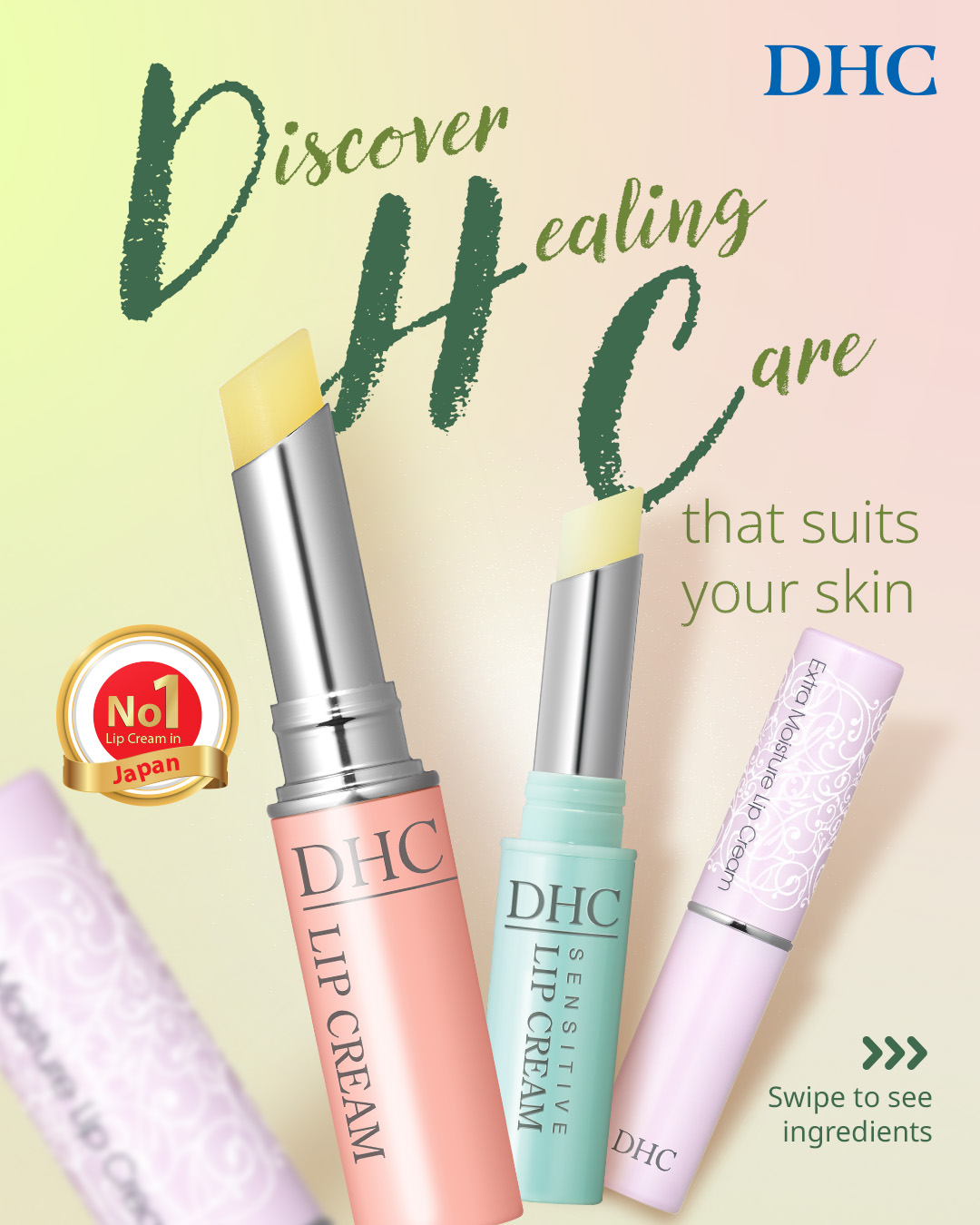 DHC Singapore Facebook ad: Elevate your self-care ritual with our Lip Cream…