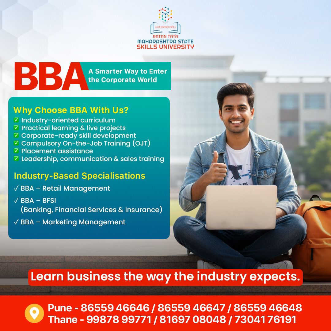 Ratan Tata Maharashtra State Skills University Facebook ad: APPLY NOW for the BBA program at RT-MSSU