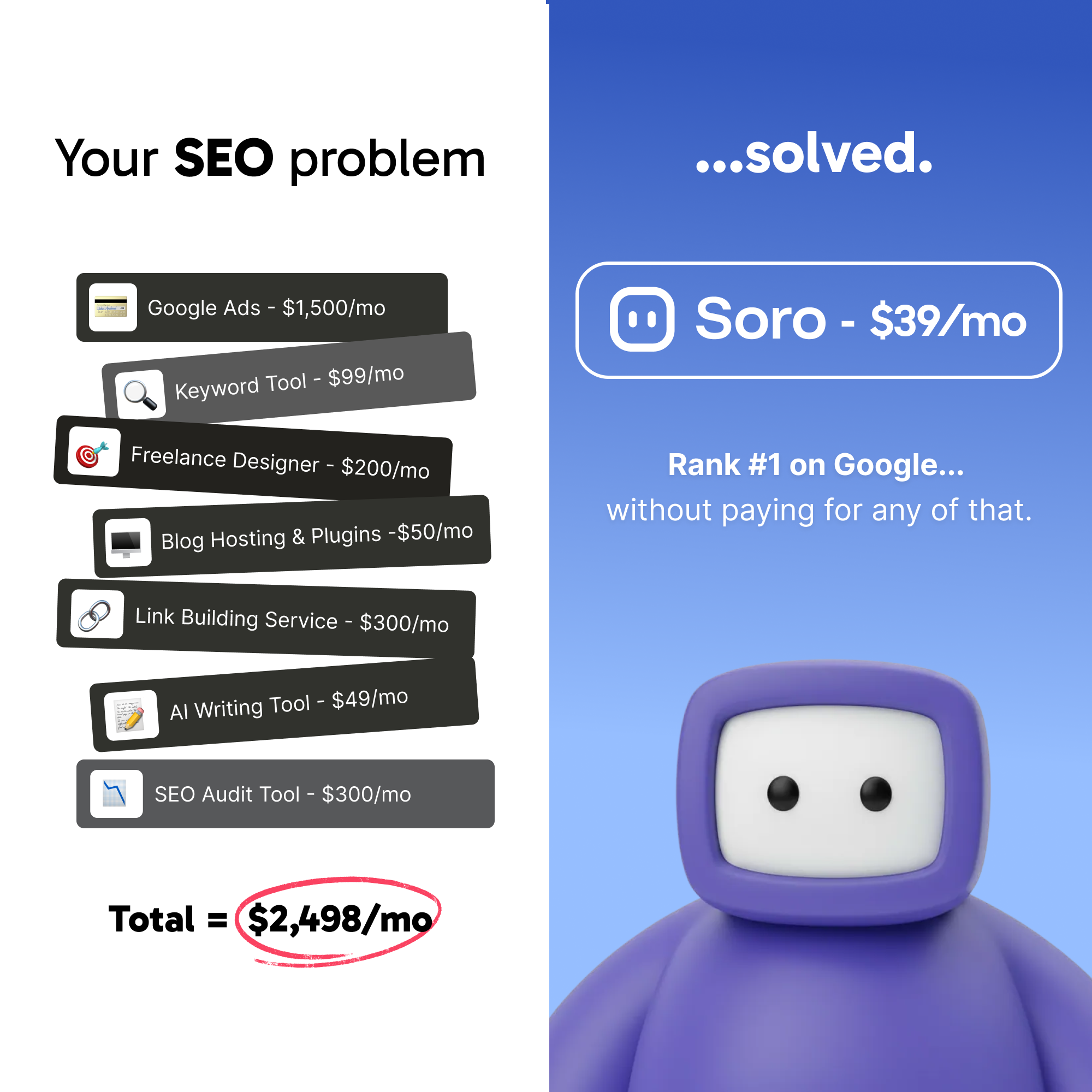 Soro SEO Facebook ad