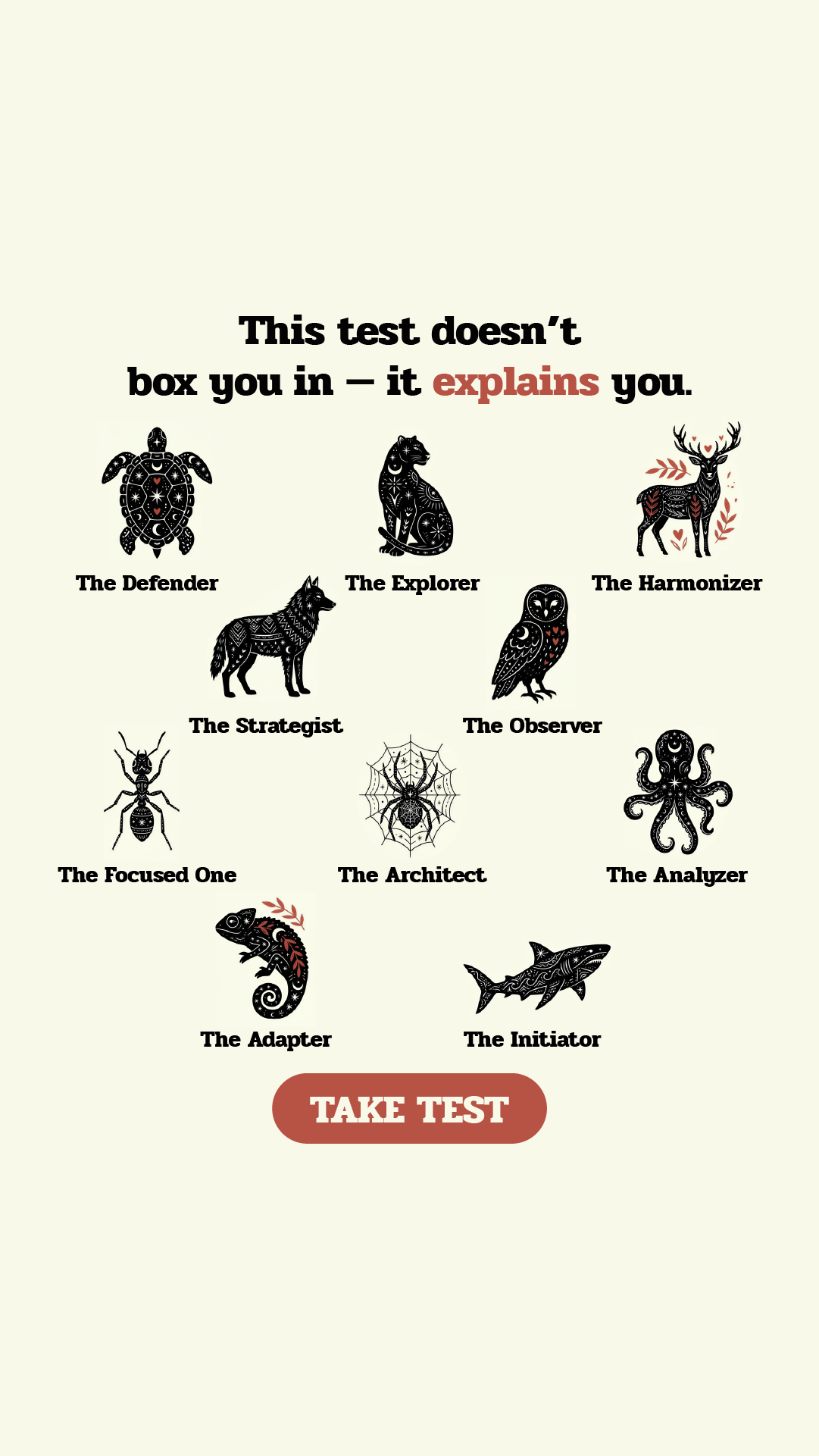 Personality Type Facebook ad