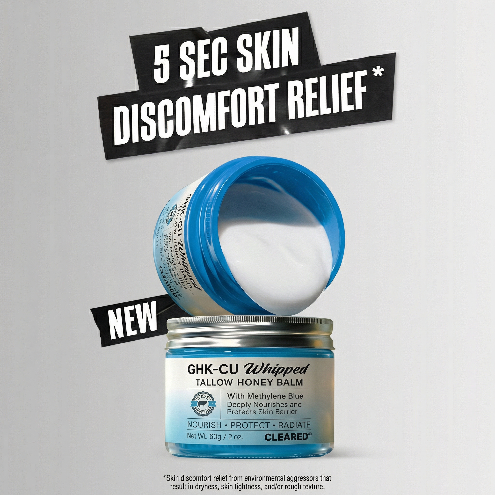 TryCleared Facebook ad: Upgrade Your Skin, 53% Off