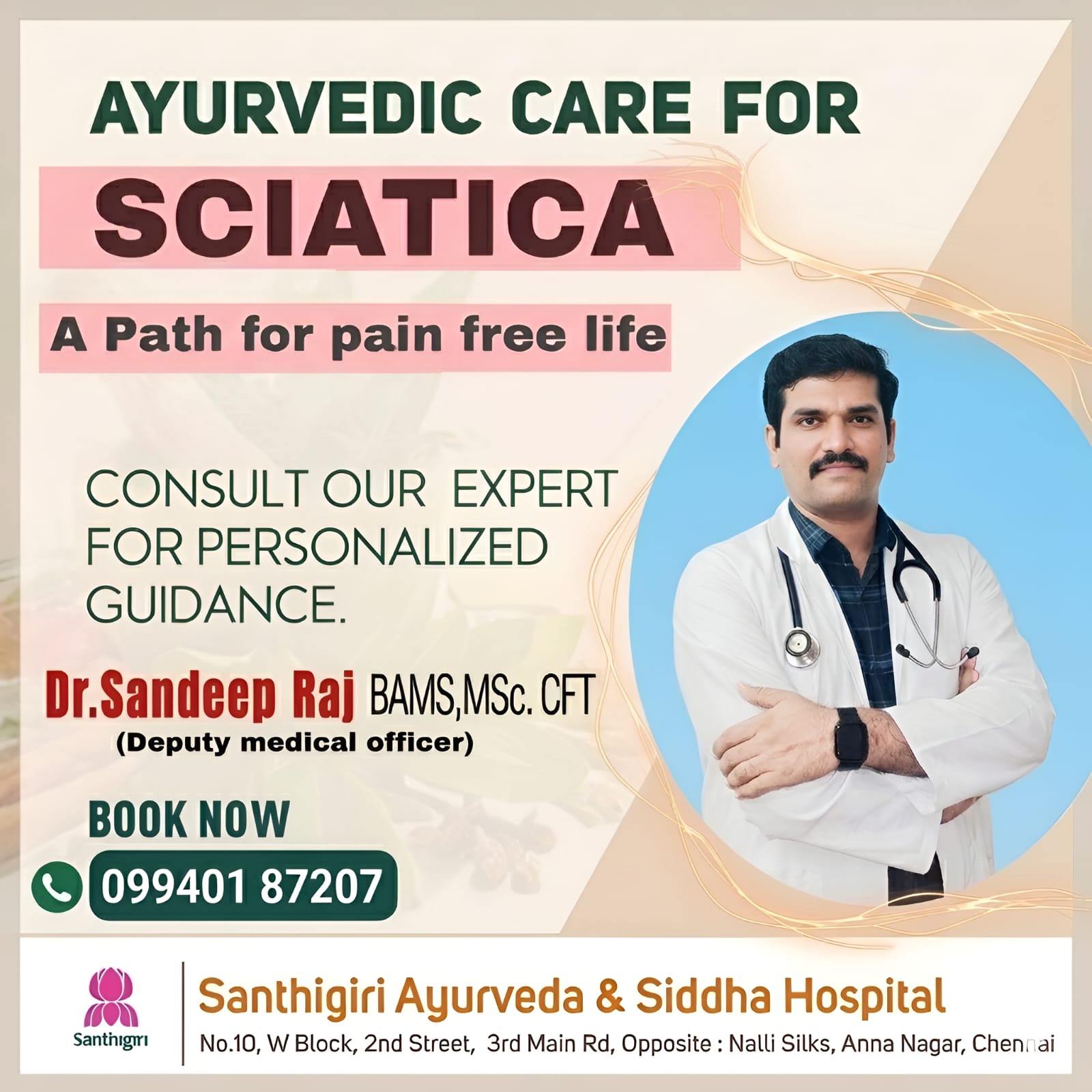 Santhigiri Ayurveda & Siddha Hospital, Annanagar Facebook ad