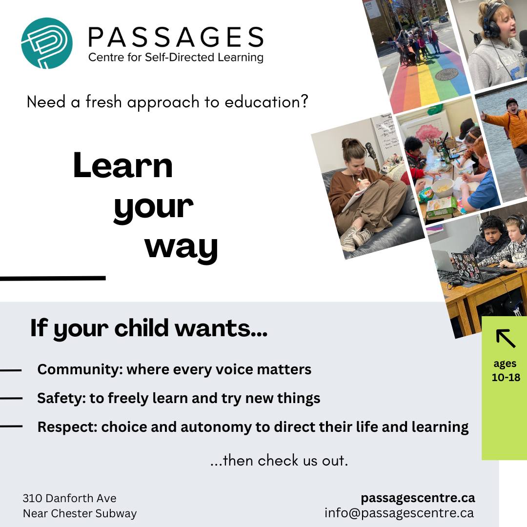 Passages Centre for Self-Directed Learning Facebook ad: An Alternative Approach to Education | Passages Centre