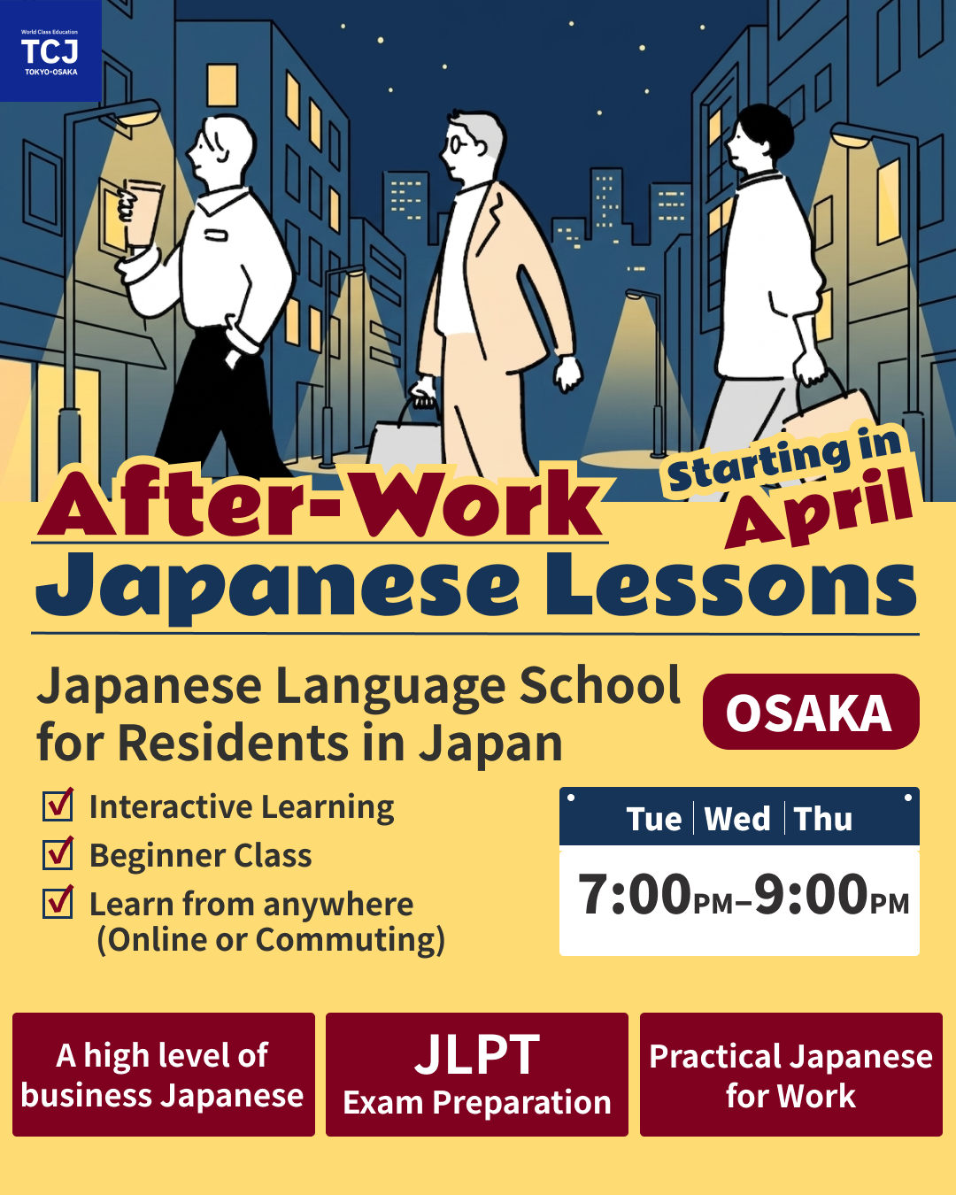 TCJ Japanese Language School Tokyo/Osaka Facebook ad