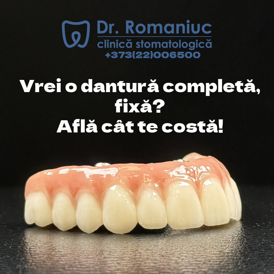 Doctor Romaniuc - Clinică stomatologică Facebook ad: Transformă-ți zâmbetul acum!