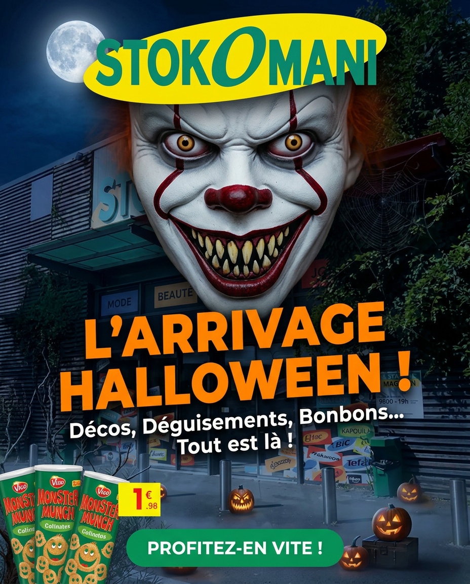 Stokomani Facebook ad: Halloween est arrivé!