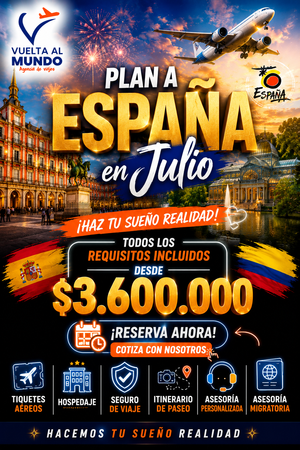 Vuelta Al mundo Facebook ad: Escríbenos!