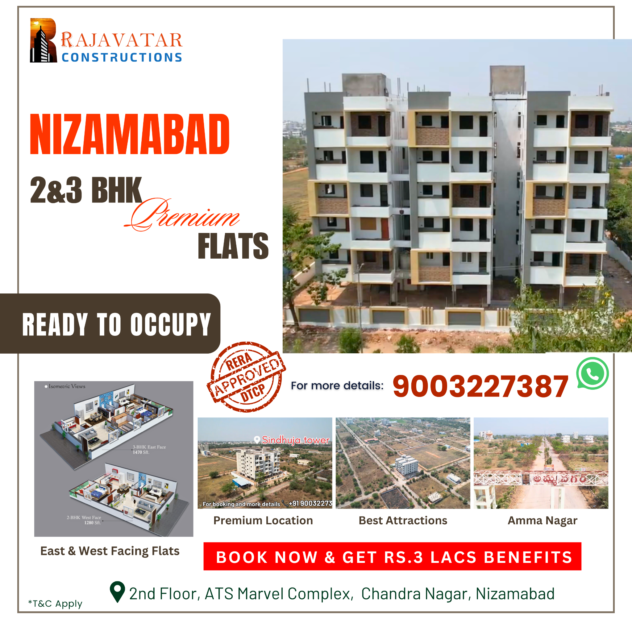 RajAvatar Constructions Facebook ad: Book Now & Get Rs.3Lacs benefits | 2 & 3 BHK